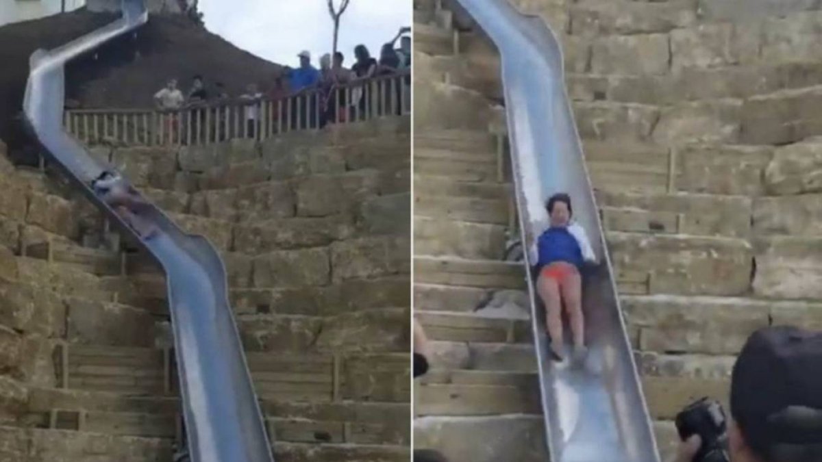 El tobogán de la polémica, cerrado.