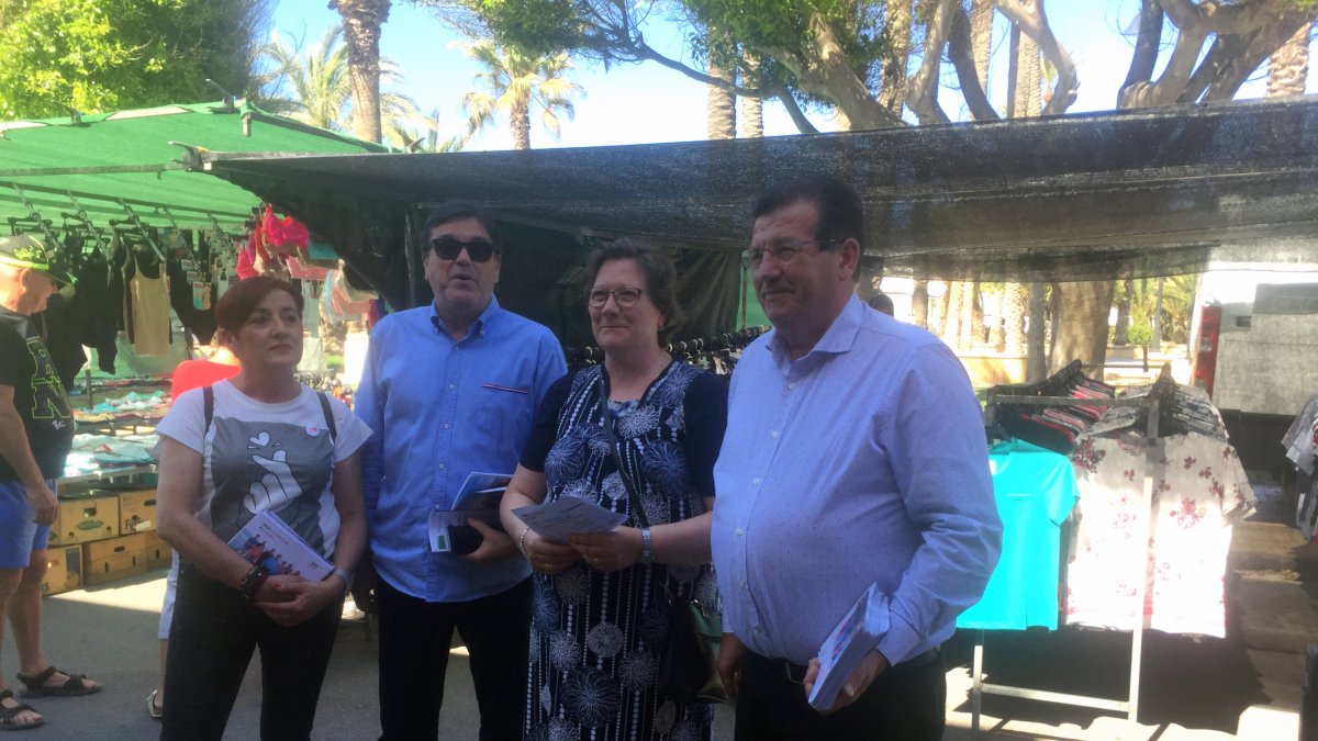 José Miguel Alarcón, junto a Maribel Carrión y José Gabriel Maleno en Balerma.