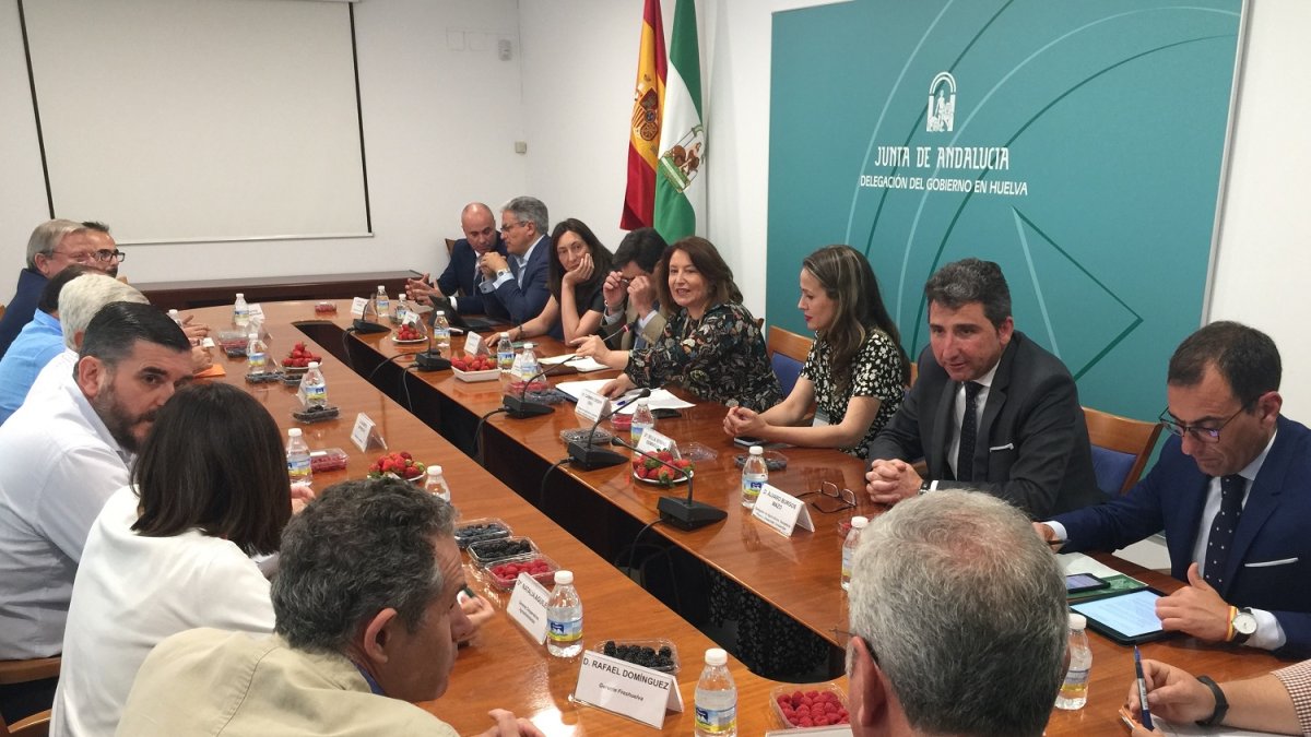 Reunión Interfresa y cítricos con la consejera de la Junta de Andalucía, Carmen Crespo.