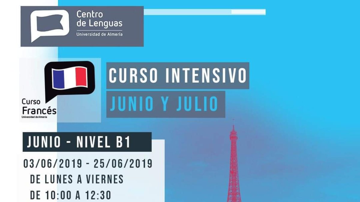 Cartel de los cursos intensivos del Centro de Lenguas