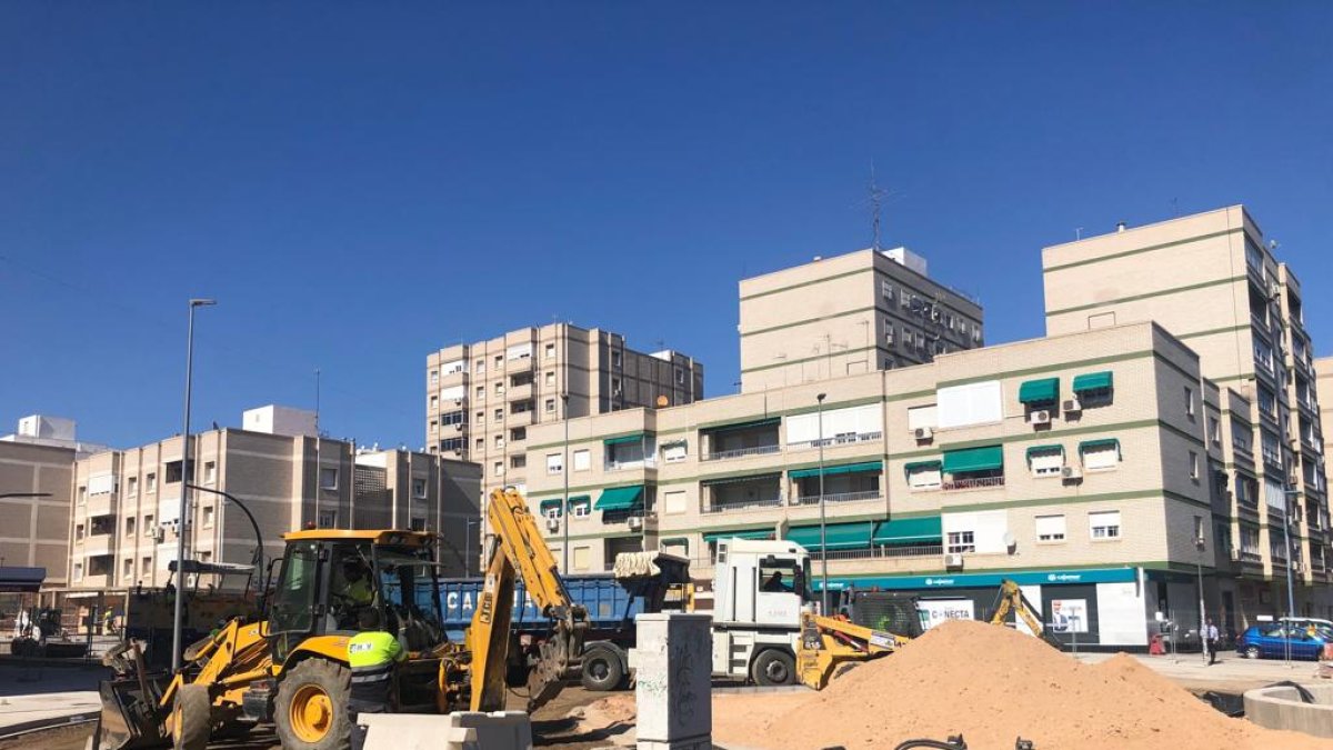 Obras que están en marcha en la calle Santiago