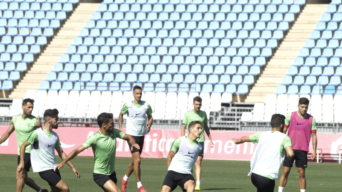 Máxima intensidad en el entrenamiento de este jueves.