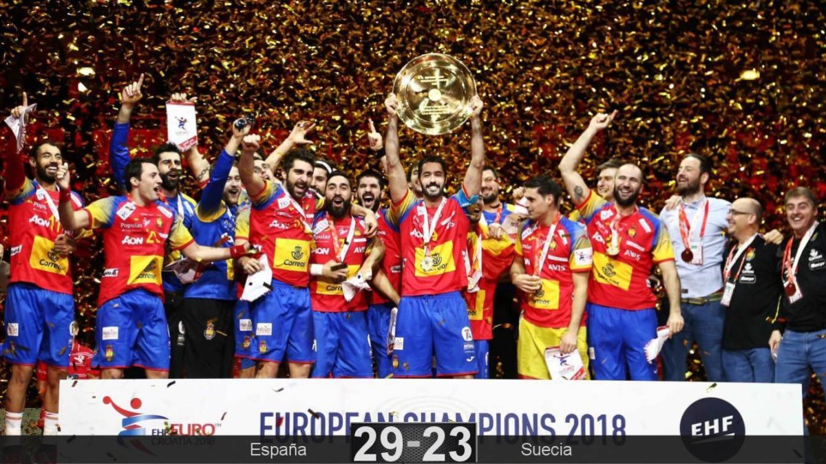 La selección masculina ganó el oro europeo de balonmano tras vencer a Suecia por 29-23 en la final de Zagreb.