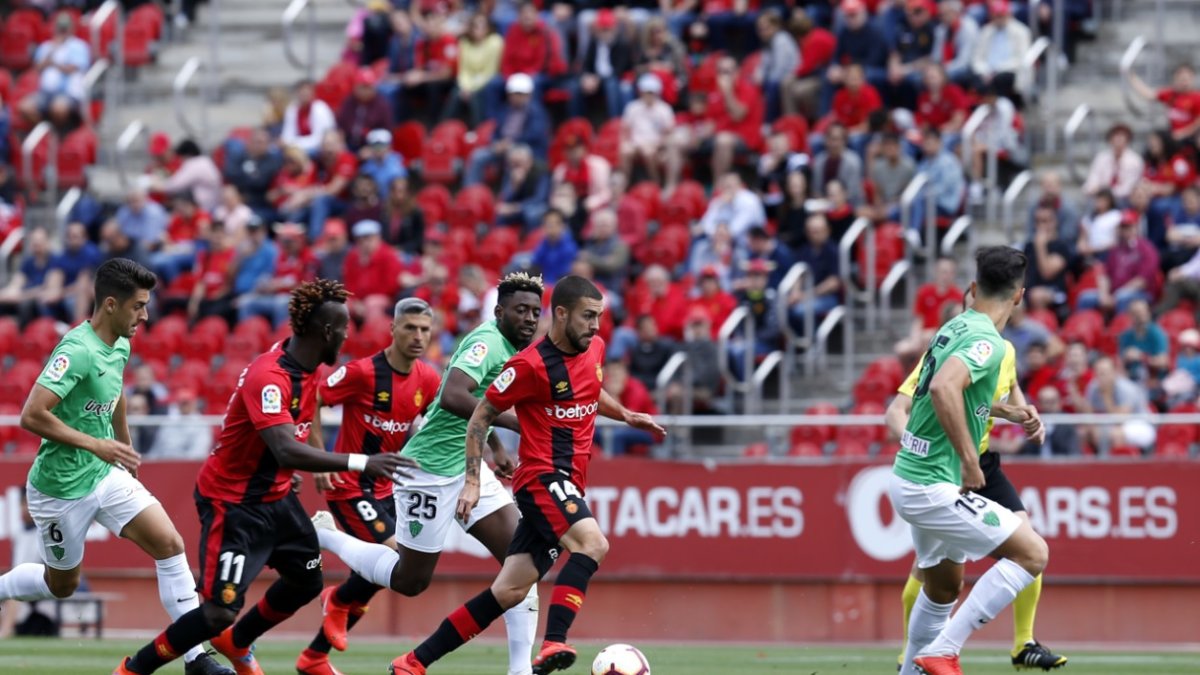 Una jugada del partido.