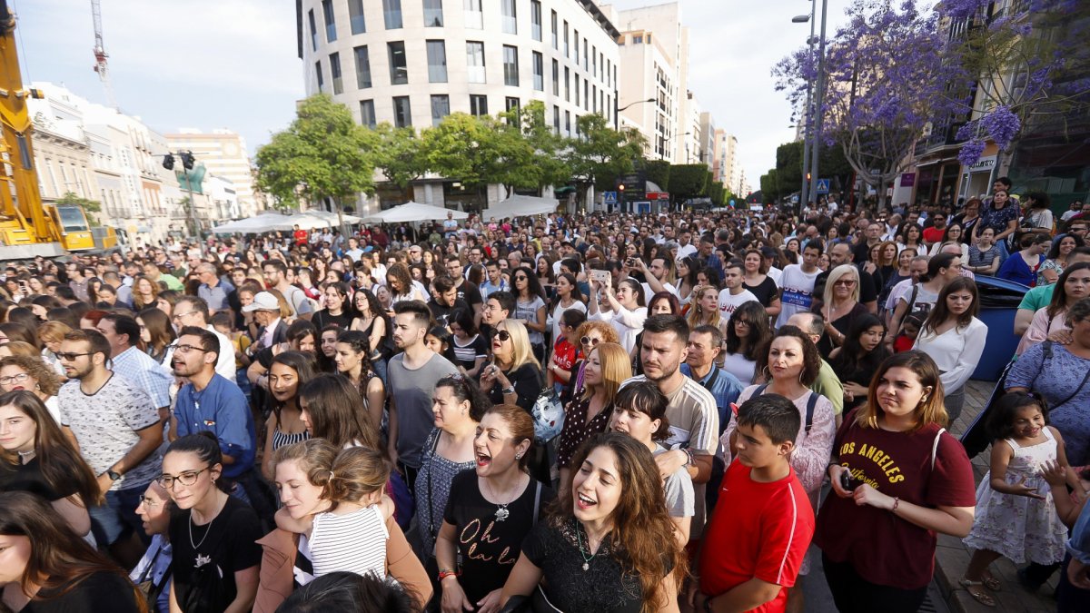 El centro de la ciudad, a rebosar.
