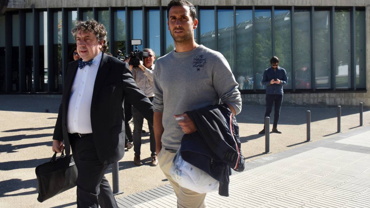 Íñigo López tras ser puesto en libertad este jueves.