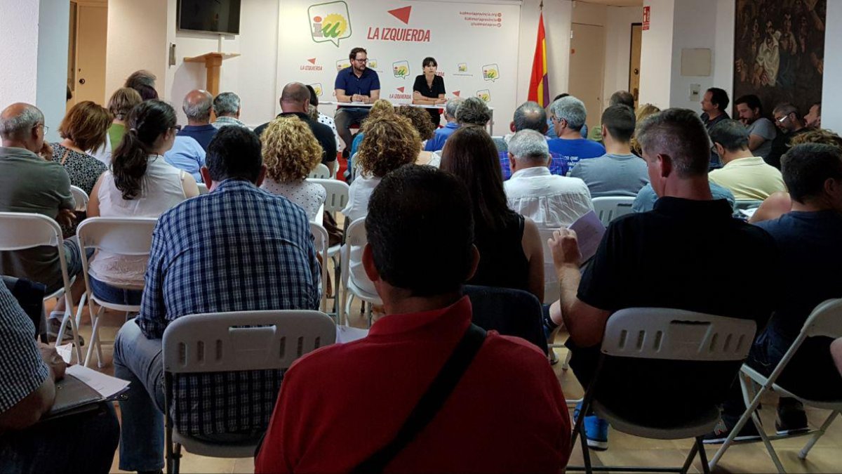 Reunión de la Coordinadora Provincial de Izquierda Unida celebrada ayer.