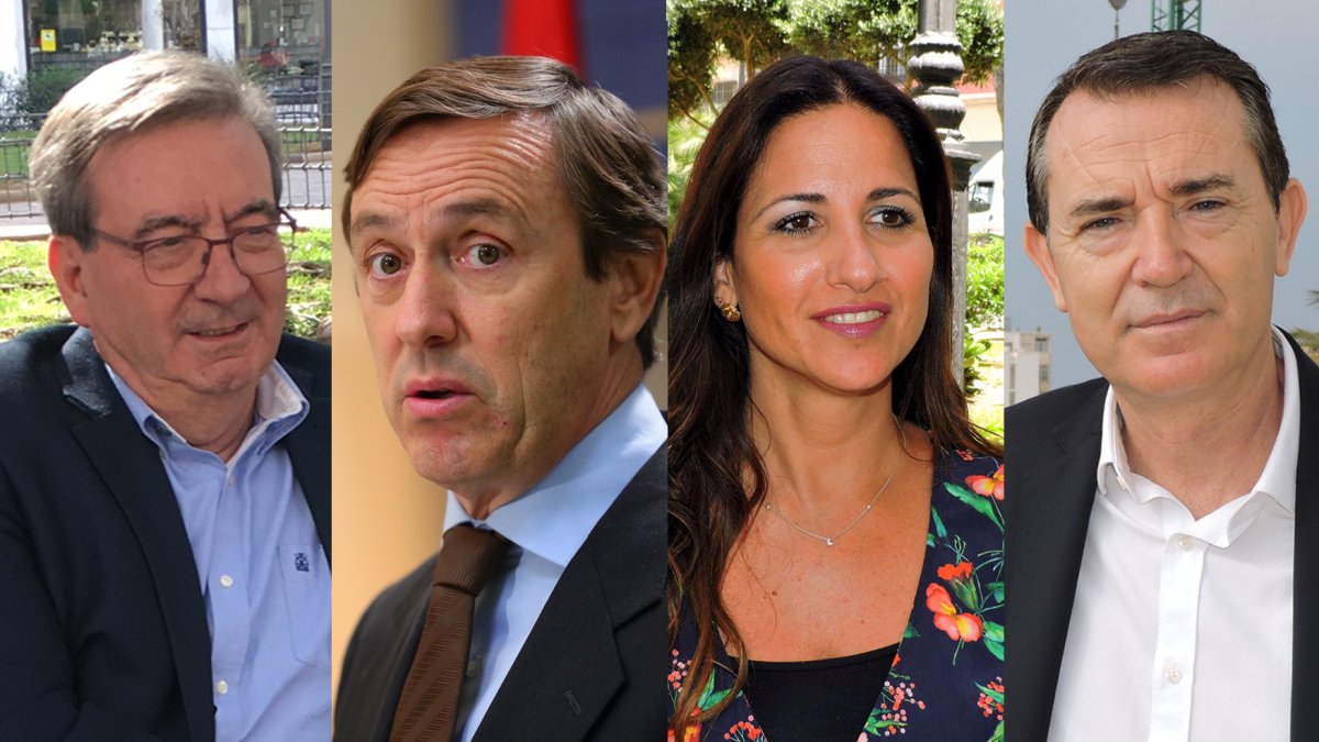 Los cuatro senadores almerienses.