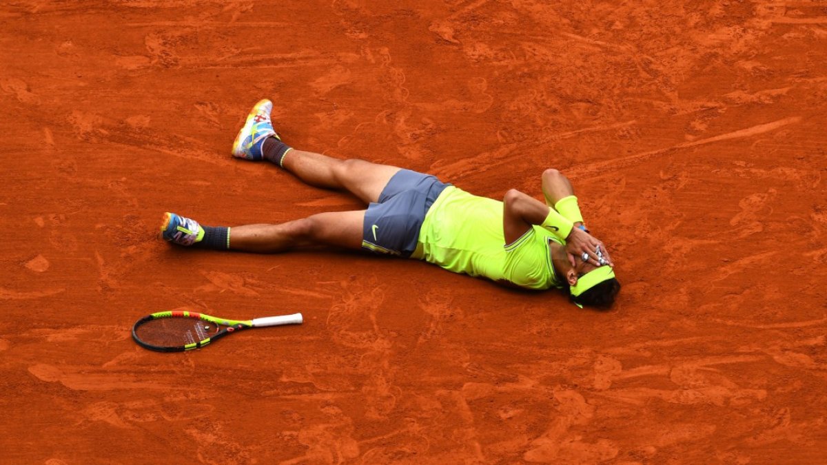 Rafa Nadal tras ganar el partido.