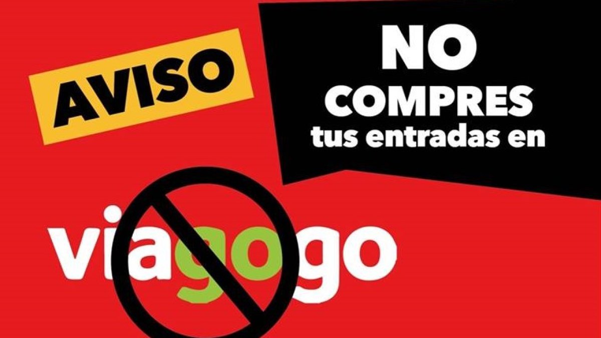 Campaña para advertir sobre Viagogo.