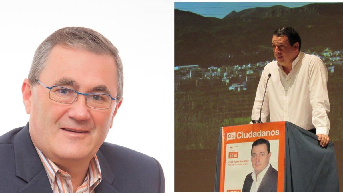 El candidato del PP, Mario Padilla (izquierda) y el de Cs, José Juan Martínez.