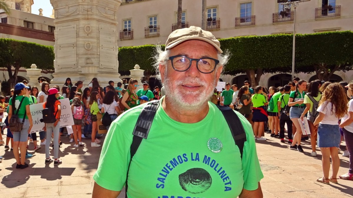 Manuel Pérez Sola, durante una actividad en la Plaza Vieja.