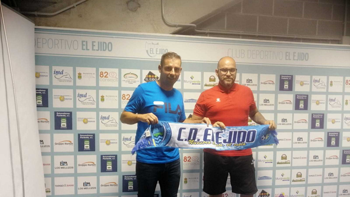 Miguel Brugarolas con el nuevo preparador celeste.