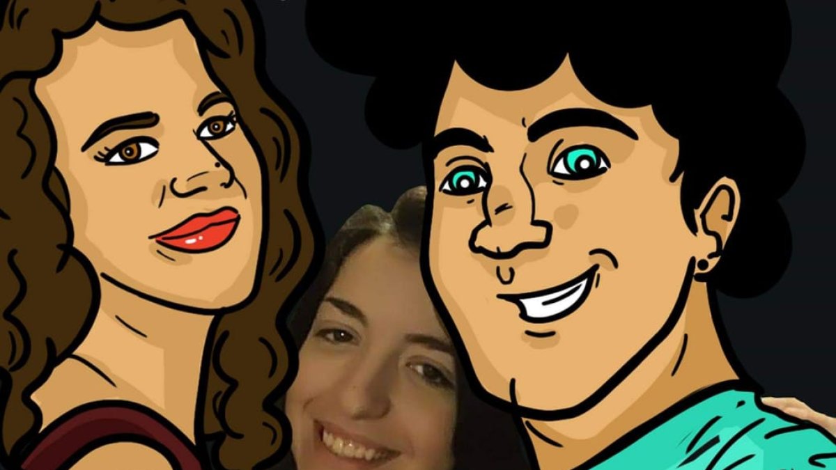 La autora junto a los protagonistas de la historia.