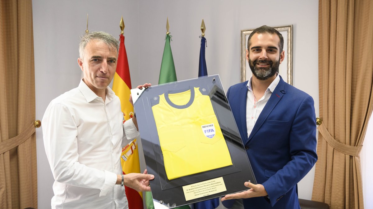 David Fernández Borbalán y Ramón Fernández Pacheco en el Ayuntamiento.