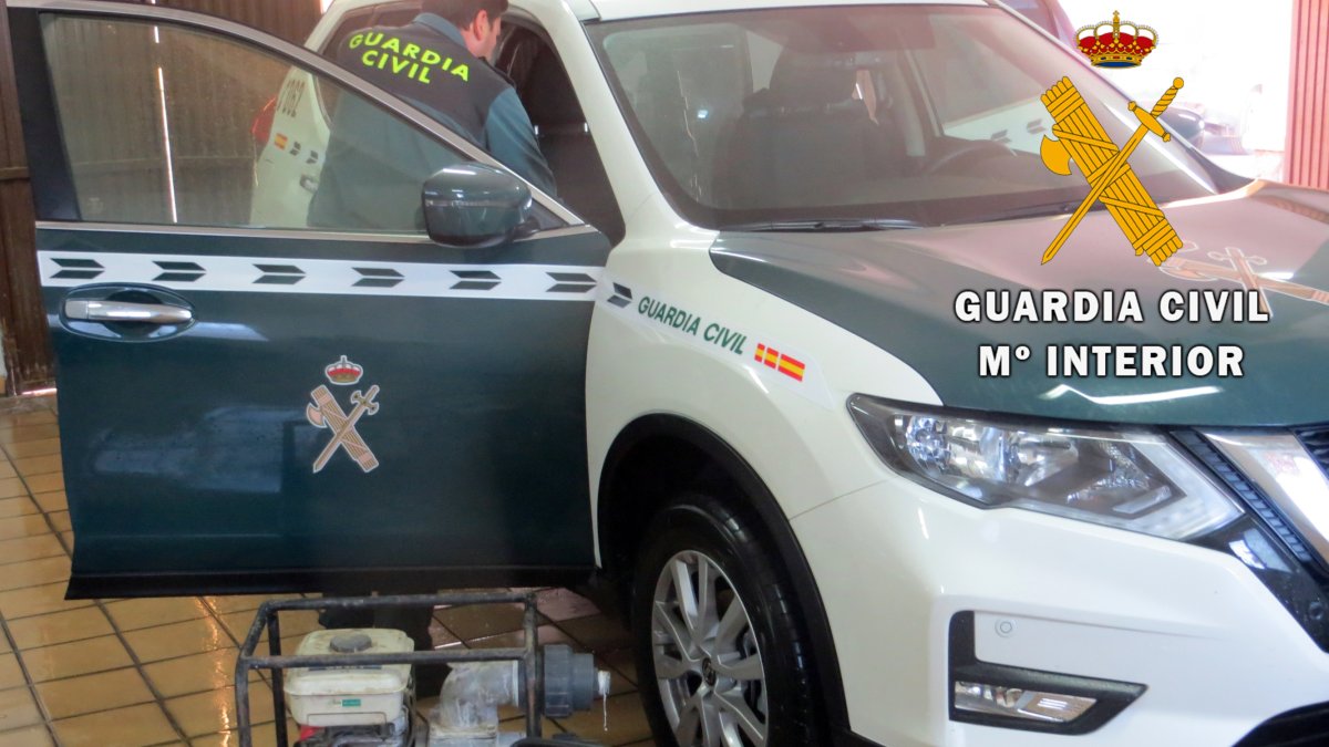 Material incautado al detenido.