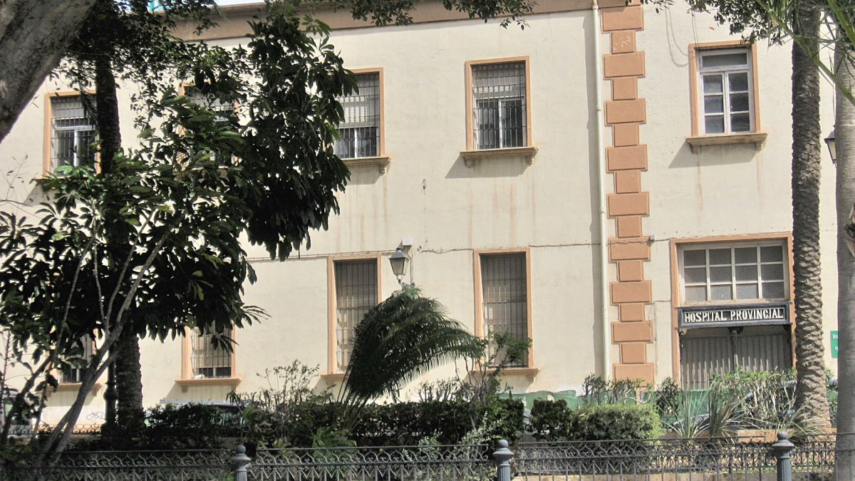 Antigua fachada del hospital provincial.