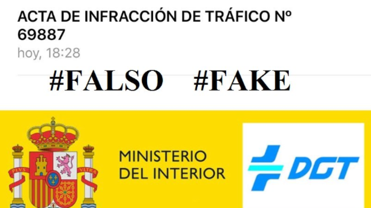 Captura del aviso de la DGT