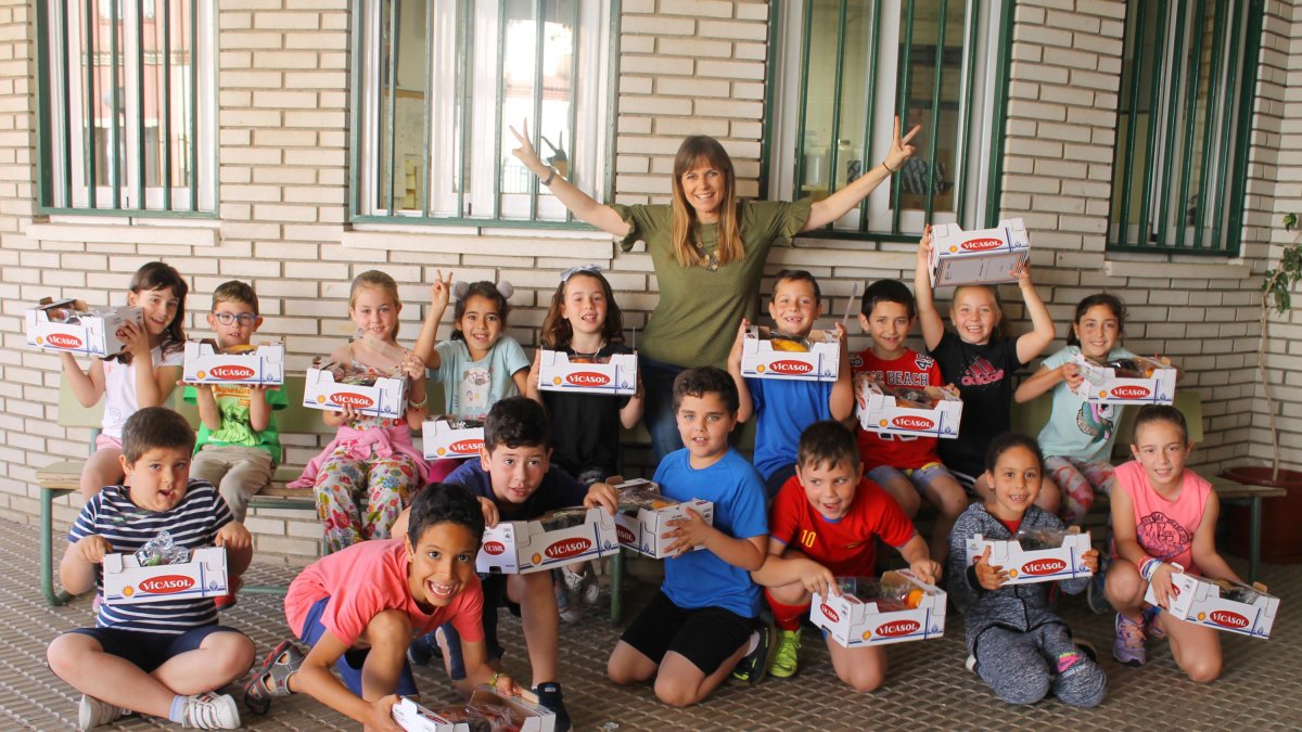 Escolares en una de las actividades de Vicasol.