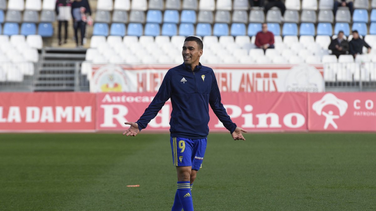 Dani Romera en su última visita con el Cádiz al Mediterráneo.
