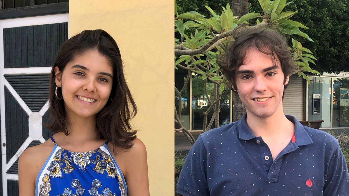 Candela Navarro y David Montesinos, segunda y tercera mejor nota de Selectividad en Almería, respectivamente..