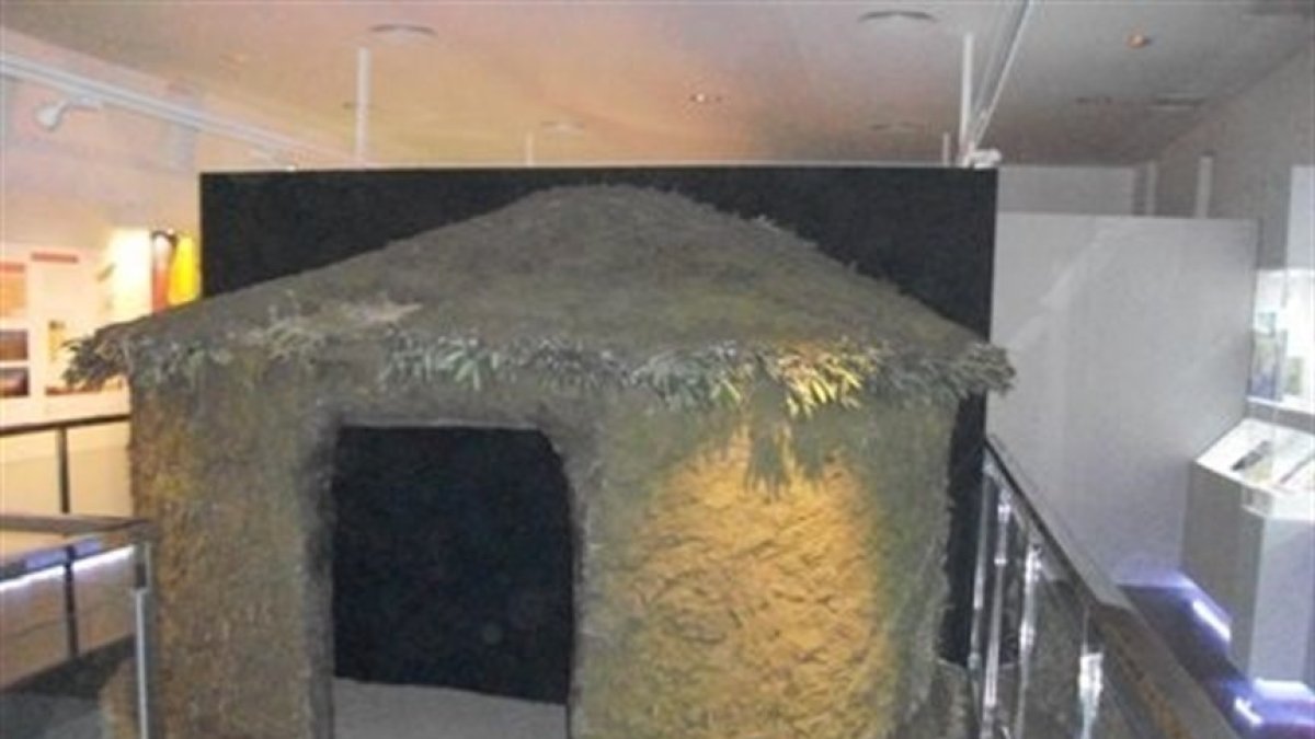 Reproducción de una vivienda del poblado existente en el Centro de Interpretación.