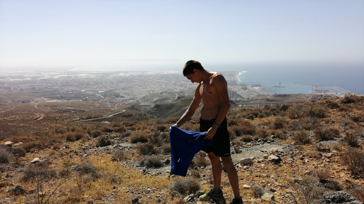 Jose Cabrera en La Molineta, una dura mañana de entrenamiento.