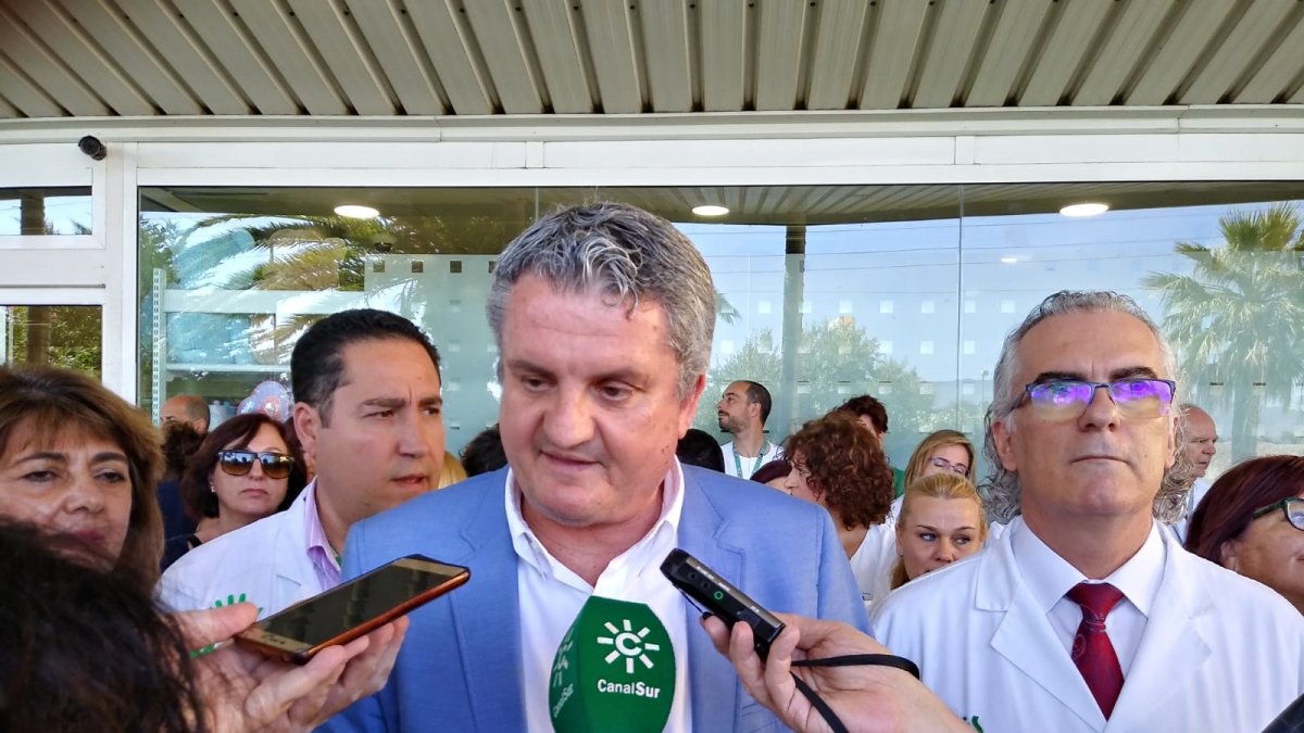 Juan de la Cruz Belmonte, durante un acto a las puertas de Torrecárdenas.