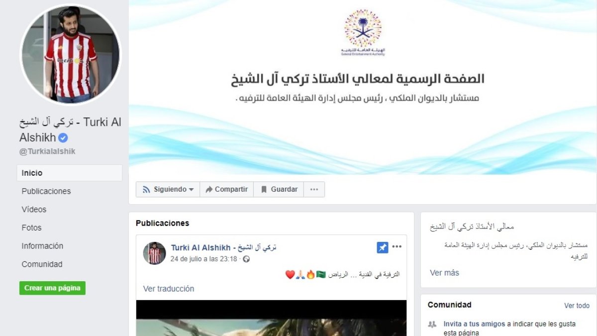 Turki tiene más de seis millones de seguidores en Facebook.