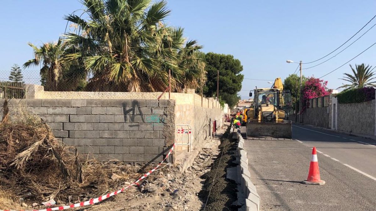 Imagen de la Carretera del Sacramento en obras.
