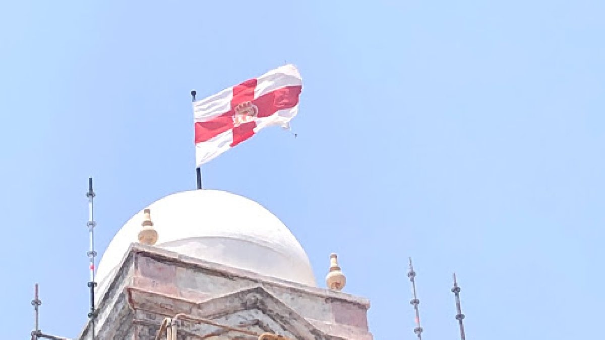 Obras en la fachada del Ayuntamiento.