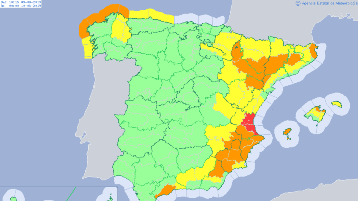 Almería registrará este viernes un aviso amarillo y naranja.