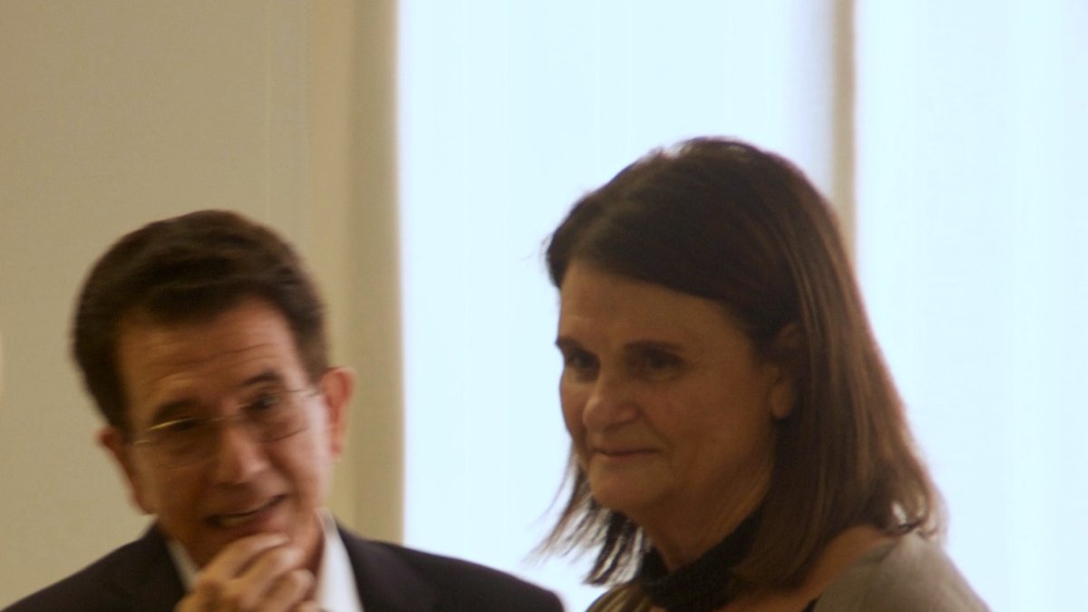 Matilde Sánchez junto al alcalde de Alcudia. (Foto: F. Manuel Falces)