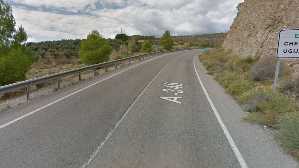 Captura de la carretera A-348, en la que ocurrió el suceso.