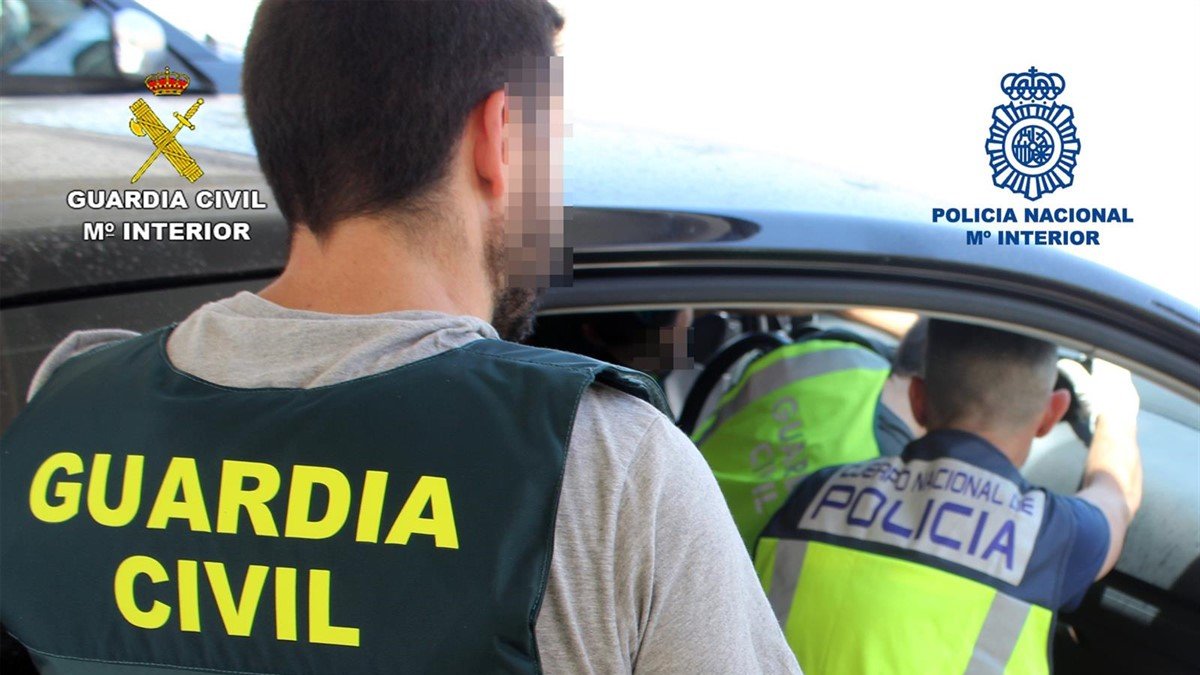 Imagen de la operación conjunta entre Guardia Civil y Policía Nacional.