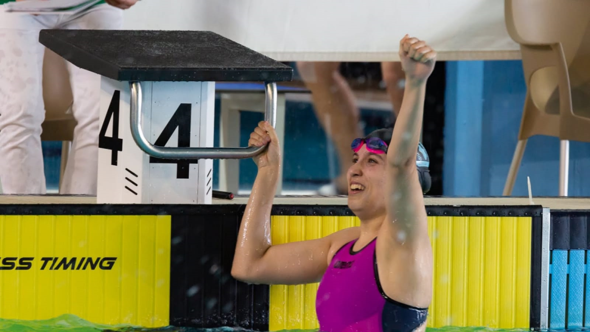 Rosana Vita celebrando uno de sus triunfos.