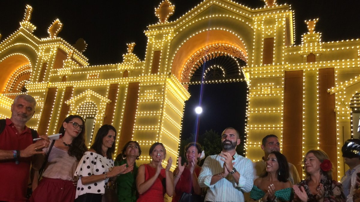 Encendido de la Feria de 2019, al que asistieron cientos de almerienses.