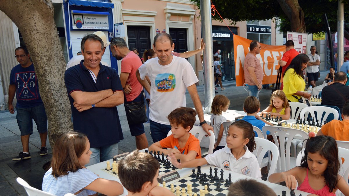 Imagen de archivo del Torneo Infantil de Ajedrez de la Feria de Almería 2018.