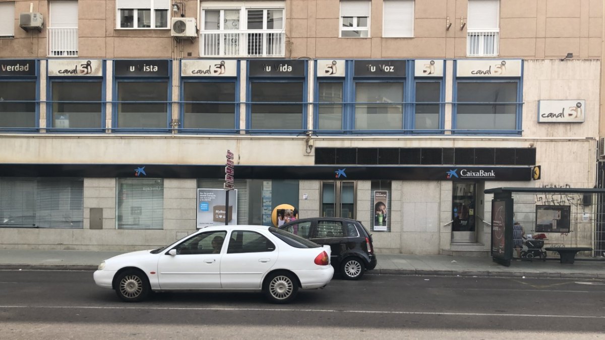 La oficina minutos después del atraco