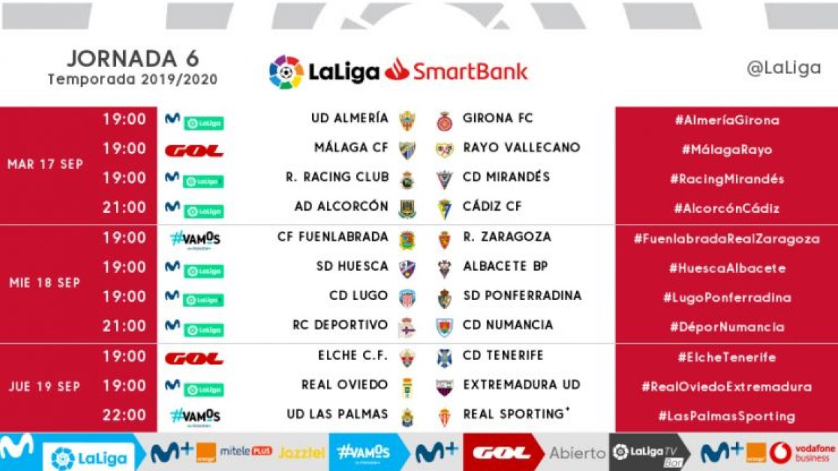 La jornada 6 al completo.