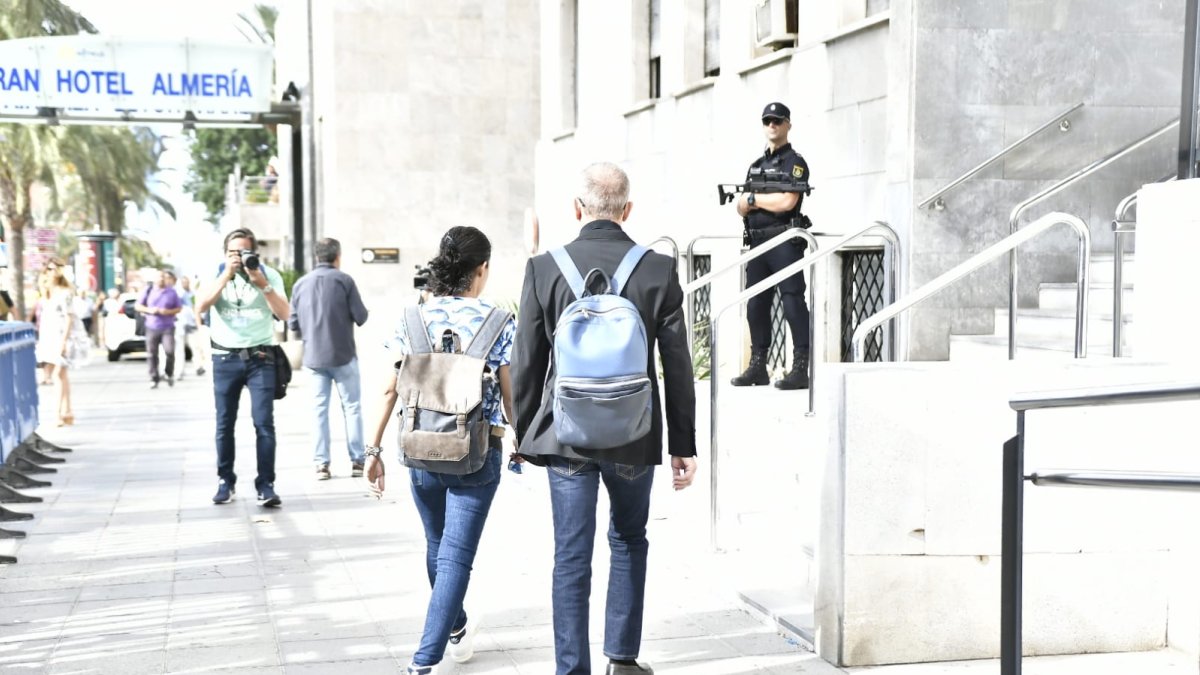 La madre de Gabriel, Patricia, a su llegada a la Audiencia.
