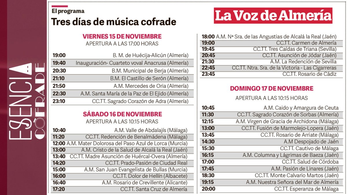 Programa musical de Esencia Cofrade.