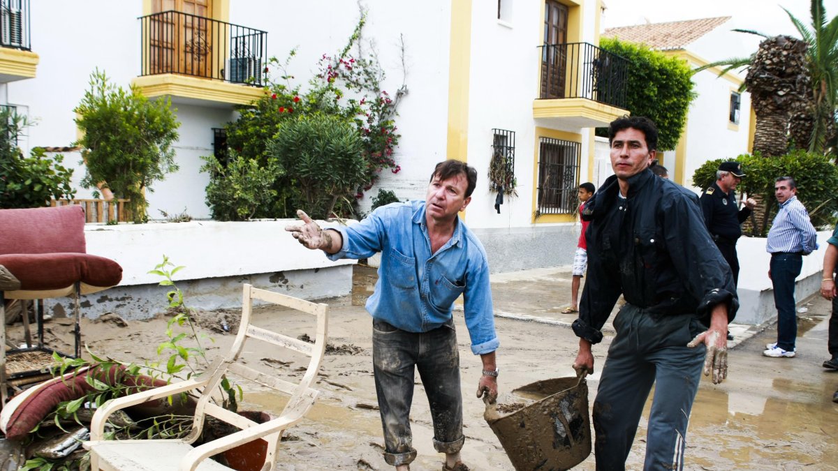 Imagen de archivo de las inundaciones de octubre de 2012 en la costa de Vera.