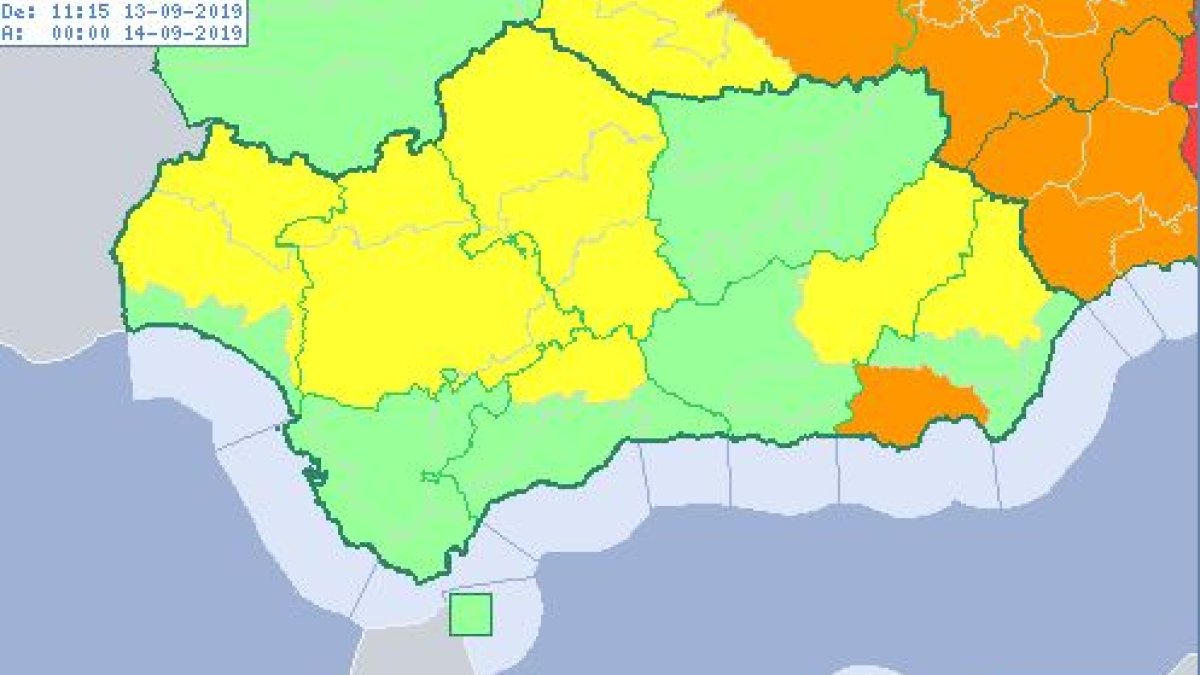 Mapa actualizado de la Agencia Estatal de Meteorología.