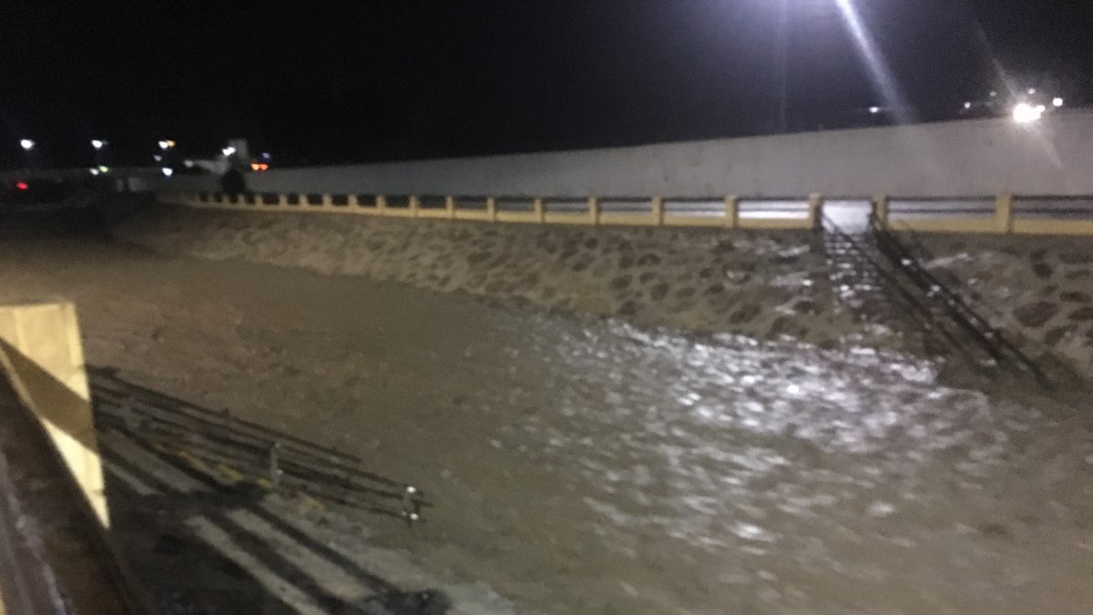 La rambla de Albox en la medianoche del viernes al sábado.