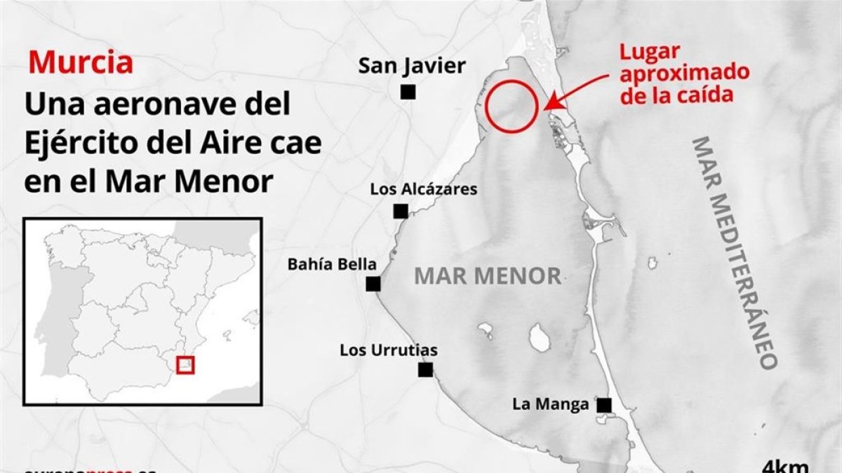 Zona en la que se ha estrellado la aeronave.