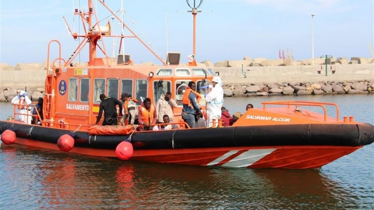 Imagen de archivo de un rescate de Salvamento Marítimo.