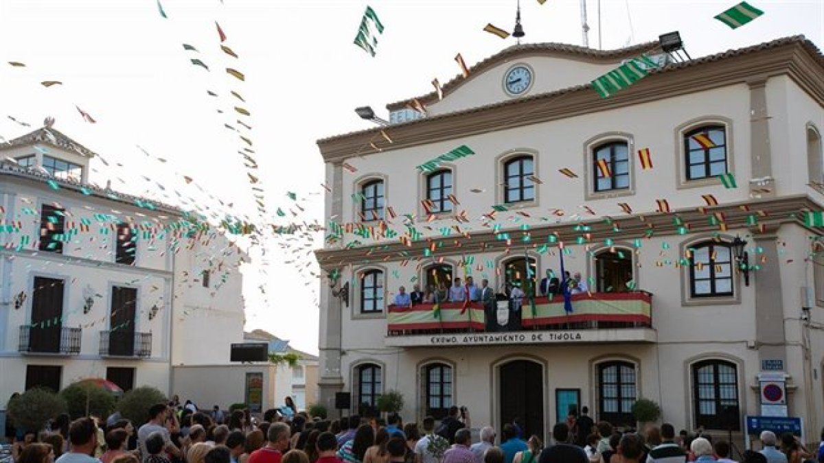 Imagen de archivo de Tíjola durante la celebración de sus fiestas.