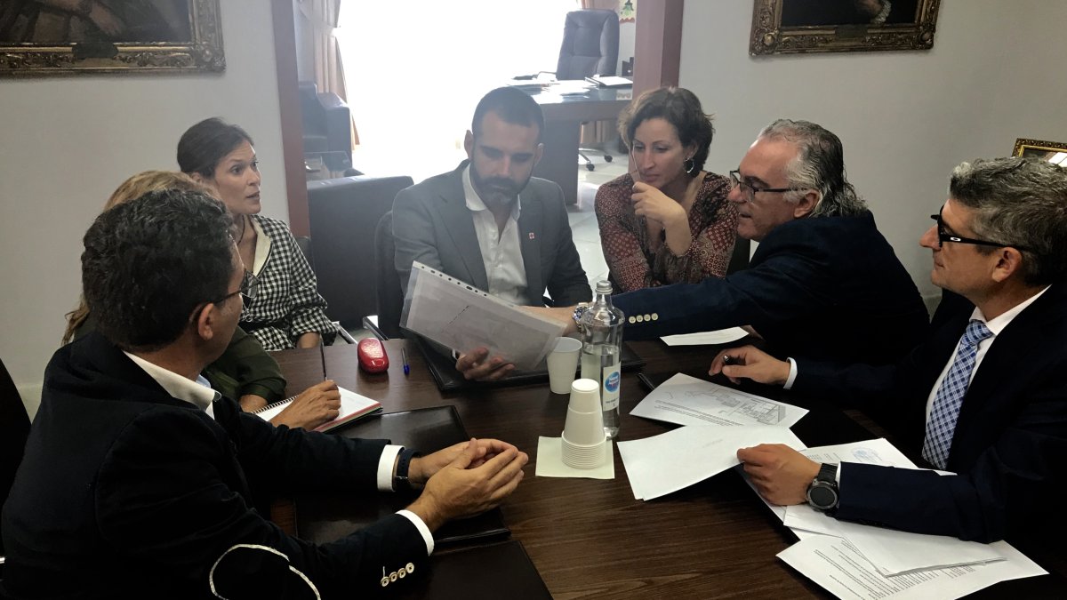 Un momento de la reunión.