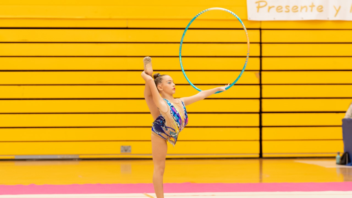 Irene en plena actuación.